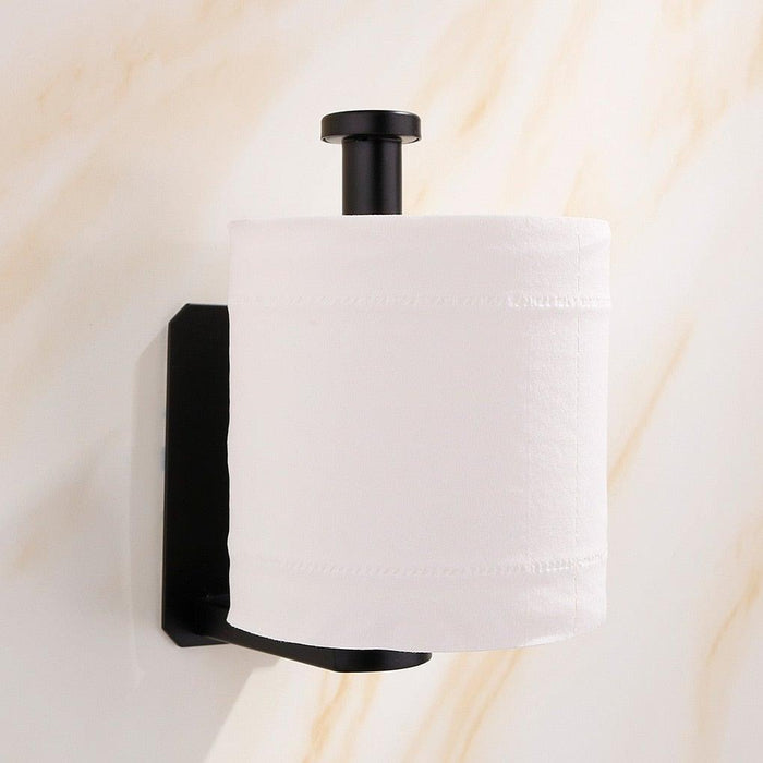 No-Drill Self Adhesive Toilet Paper Holder Stainless Steel Bathroom Kitchen Roll Paper Accessory Tissue Towel Rack Metal Holders Toilet Tissue Roll Holders Dispenser And Hangers Wall Mounted For Bathroom  Kitchen Stainless Steel Modern Square Style