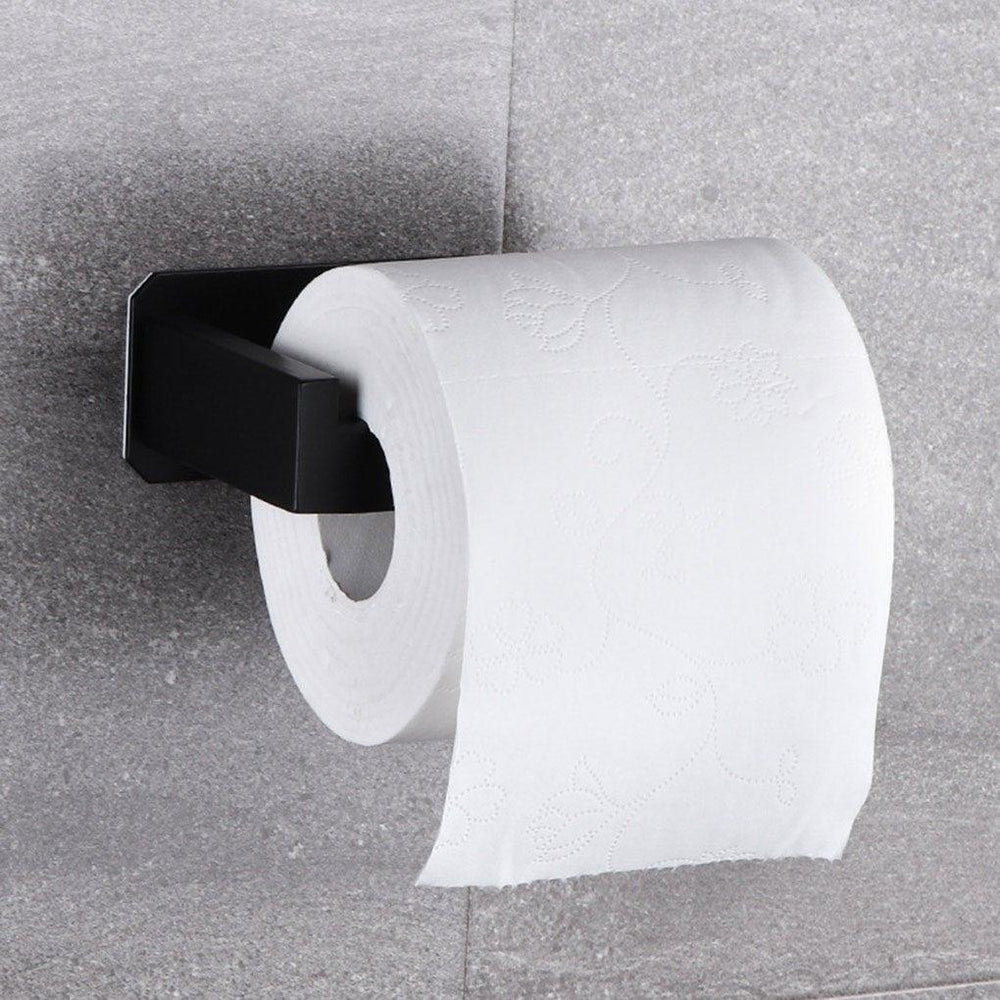 No-Drill Self Adhesive Toilet Paper Holder Stainless Steel Bathroom Kitchen Roll Paper Accessory Tissue Towel Rack Metal Holders Toilet Tissue Roll Holders Dispenser And Hangers Wall Mounted For Bathroom  Kitchen Stainless Steel Modern Square Style