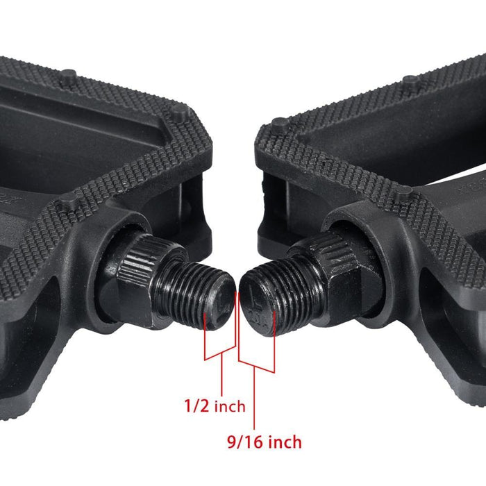 Nylon Bicycle Pedals Ultralight Flat Platform Bike Pedals For Mountain Bike 9/16'' 1/2" Cycling Sealed DU Bearing Pedals Mountain Bike Pedals Pedals Lightweight Nylon Composite Bicycle Flat Pedals Bearing Bike Platform Pedals For Mountain Bikes