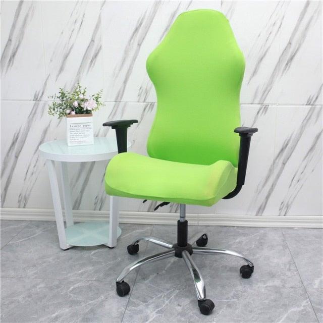 Office Computer Gaming Chair Covers Stretch Spandex Armchair Gamer Seat Cover Printed Household Racing Desk Rotating Slipcovers Soft Fit Universal Desk Rotating Chair Slipcovers, Removable Washable Anti-Dust Spandex Chair Protector Cover With Zipper