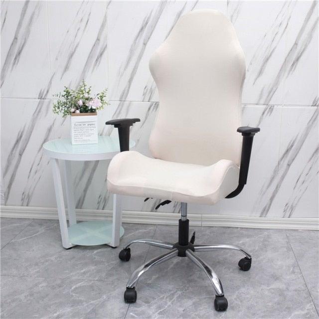 Office Computer Gaming Chair Covers Stretch Spandex Armchair Gamer Seat Cover Printed Household Racing Desk Rotating Slipcovers Soft Fit Universal Desk Rotating Chair Slipcovers, Removable Washable Anti-Dust Spandex Chair Protector Cover With Zipper