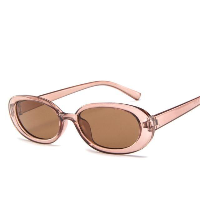 Oval Sunglasses For Women Retro New Designer Glasses For  Women/Men Small Eyewear For Women Luxury Style Tiny Small 90s Sunglasses Women Polarized Retro Oval Sunglasses Tinted Glasses