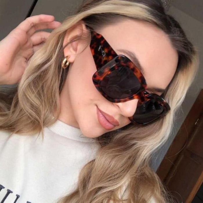 Oversized Leopard Unique & Attractive Designer Sunglasses For Women & Men Luxury Shades In Brown Square Size Sun Glasses Luxury Square Gradient Sun Glasses Shades