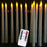 Pack of 12 Yellow Flickering Remote LED Candles Plastic Flameless Remote Taper Candles Flameless Ivory Taper Candles Flickering Battery Operated Led Warm 3D Wick Light Window Candles Real Led For Dinner Party Decoration