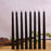 Pack of 6 Black LED Birthday Candles Flameless Taper Candles LED Taper Candles  Led Candle Lights Flickering Candles For Halloween Christmas Yellow/Warm White Plastic Flameless Flickering Battery Operated LED Halloween Candles