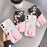 Pink Flowers Initial Letter A To Z Transparent Phone Case for iphone 11 13 Pro Max 12 Pro Max 7 8 Plus XS Max X XR Soft Cover Transparent Soft Ultra Slim Anti-Scratch Bumper Protective Cover