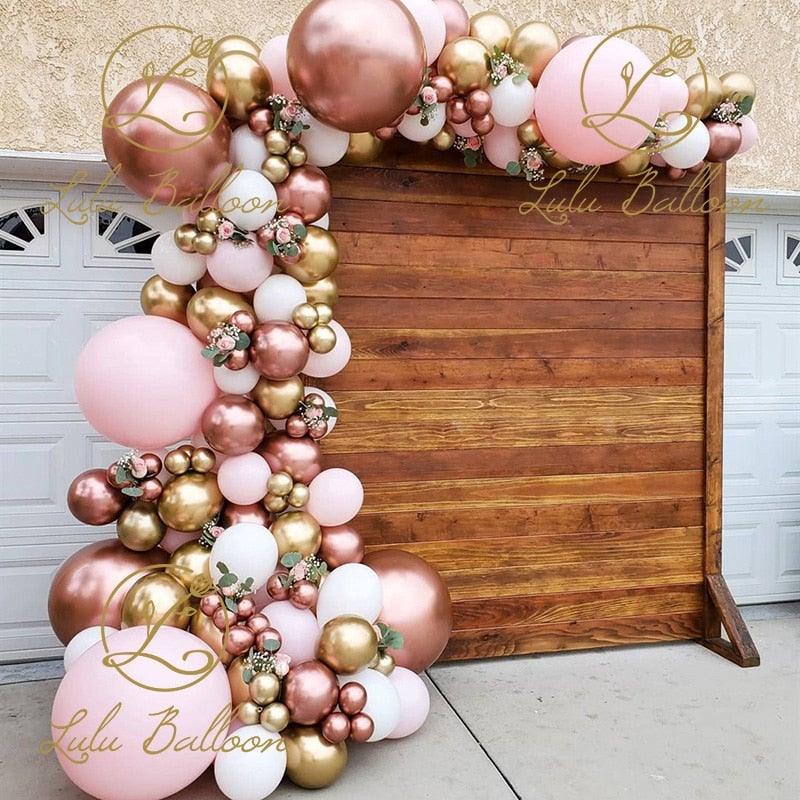 Pink White And Gold Balloon Garland Arch Kit For Bridal Shower Wedding Decors Baby Shower Party Decoration For Girls Birthday - STEVVEX Balloons - 90, anniversery balloons, attractive balloons, attractive party balloons, attractive white gold balloons, Baby Balloons, baby pink balloons, baby shower, baby shower balloons, balloon, balloons, Birthday Balloons, chrome gold balloons, Colorful Balloons, Cute Balloons, party balloons, pink themed party - Stevvex.com