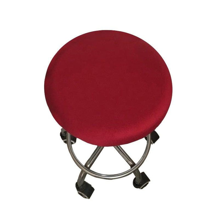 Polyester Fabric Round Chair Cover Waterproof Dining Seat Chair Covers Hotel Banquet Seat Covers Chair Protector Round Bar Stool Seat Covers Washable Stool Cushion Slipcover Elastic Bar Chair Covers