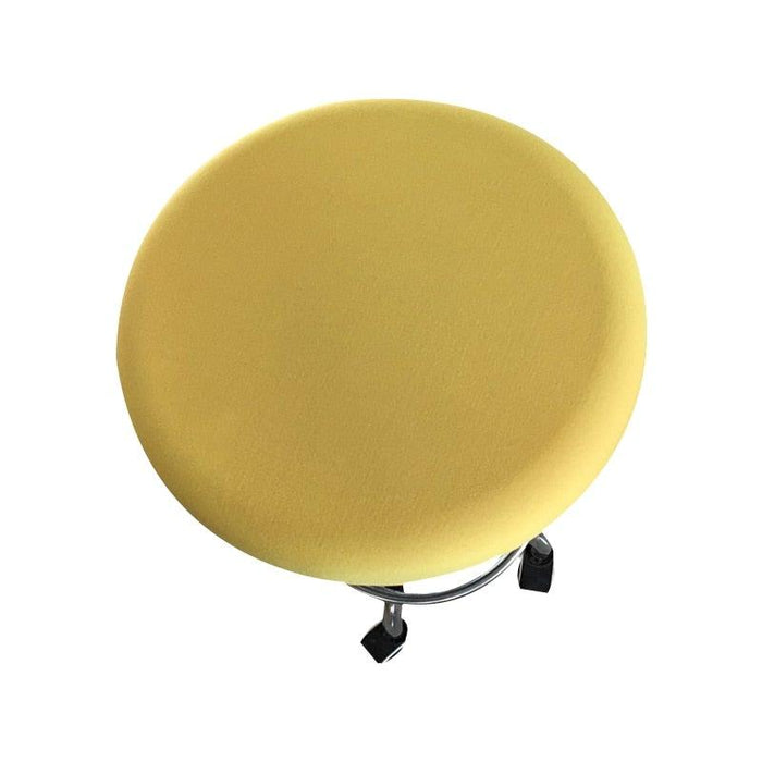 Polyester Fabric Round Chair Cover Waterproof Dining Seat Chair Covers Hotel Banquet Seat Covers Chair Protector Round Bar Stool Seat Covers Washable Stool Cushion Slipcover Elastic Bar Chair Covers