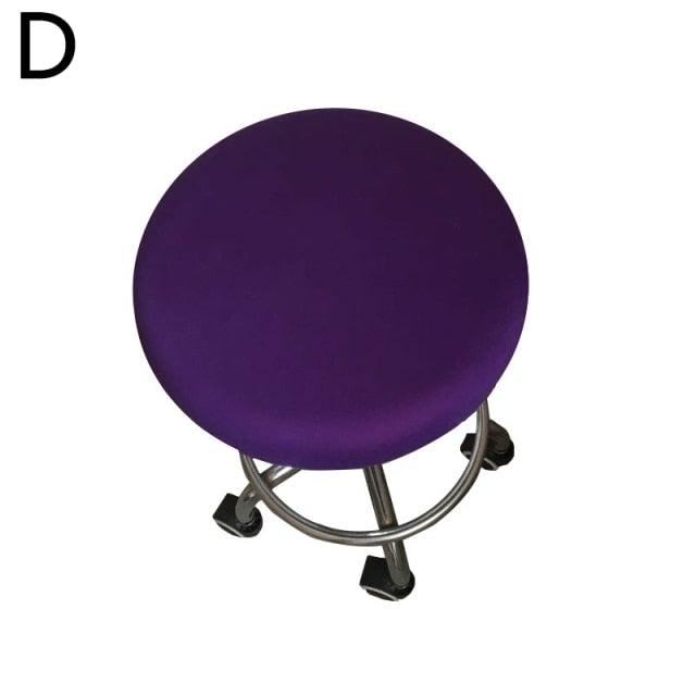 Polyester Fabric Round Chair Cover Waterproof Dining Seat Chair Covers Hotel Banquet Seat Covers Chair Protector Round Bar Stool Seat Covers Washable Stool Cushion Slipcover Elastic Bar Chair Covers