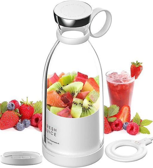 Portable White Blender Powered Blender Electric Juicer Mini Blender Multifunction Juice Maker Machine Blender Smoothies Juice Mixer - STEVVEX Gadgets - 1500, Blender, Juice Mixer, Machine Blender, Mini Blender, Modern Blender, Multifunction Blender, Multifunction Juice Maker, Portable Blender, Portable White Blender, White Blender - Stevvex.com