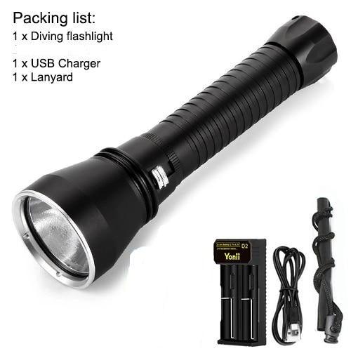 Powerful LED Rechargeable Dive Flashlight Cree Diving Flashlight Underwater Waterproof High Lumen LED Scuba Diving Torch Flashlight For Scuba Diving Underwater Torch - STEVVEX Lamp - 200, Flashlight, Headlamp, Headlight, lamp, LED Flashlight, LED Headlamp, LED Headlight, Rechargeable Flashlight, Rechargeable Headlight, Torchlight, Waterproof Flashlight, Waterproof Headlamp, Waterproof Headlight, Waterproof Headtorch, Waterproof Torchlight - Stevvex.com