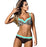 Print Swimwear Women Bikini Solid Push Up Swimsuit Female Bikini Set Beachwear Bathing Suit Swimming High Waist Swimsuits With Boy Shorts Triangle Top Stripes Halter Bikini Two Piece Bathing Suits