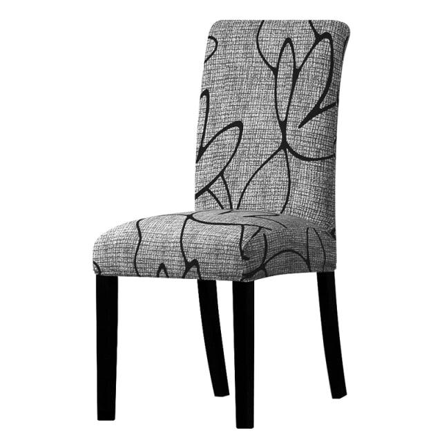 Printed Chair Cover Spandex Stretch Slipcovers Elastic Chair Covers Dining Banquet Home Hotel Weddings Christmas Seat Protector Super Fit Slipcover Stretch Removable Washable Soft Spandex Fabric For Home Hotel Dining Room Ceremony Banquet Wedding Party