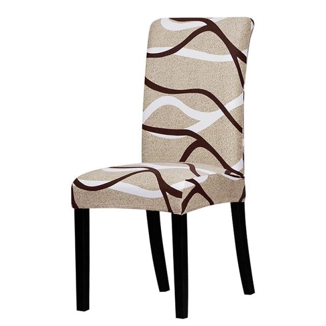 Printed Chair Cover Spandex Stretch Slipcovers Elastic Chair Covers Dining Banquet Home Hotel Weddings Christmas Seat Protector Super Fit Slipcover Stretch Removable Washable Soft Spandex Fabric For Home Hotel Dining Room Ceremony Banquet Wedding Party