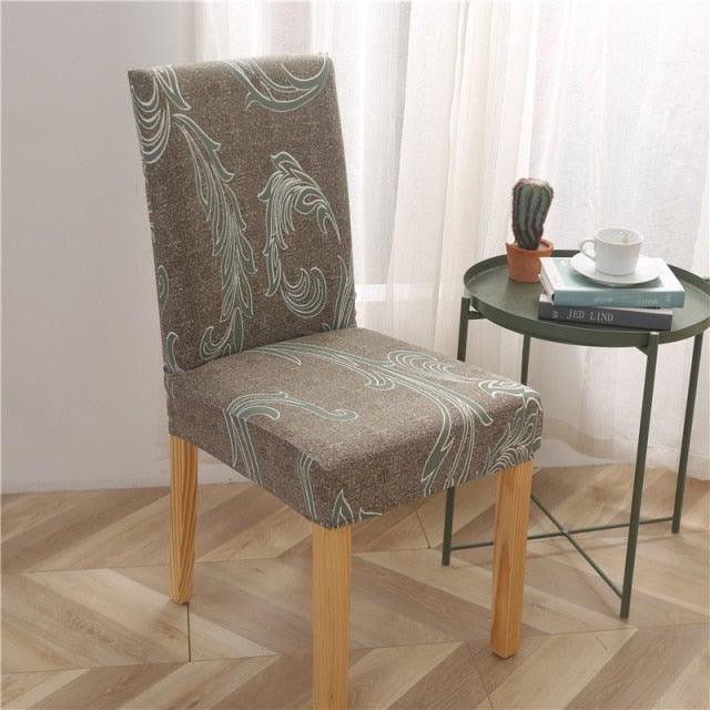 Printed Modern Chair Cover Spandex Stretch Elastic Chair Covers Seat Cover For Dining Room Hotel Wedding Banquet Cover Printed Stretchable Parson Chair Covers for Dining Room Pattern Stretch Dining Chair Slipcover Washable Removable for Kitchen