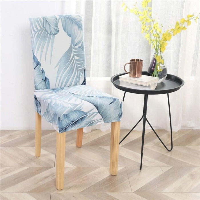 Printed Modern Chair Cover Spandex Stretch Elastic Chair Covers Seat Cover For Dining Room Hotel Wedding Banquet Cover Printed Stretchable Parson Chair Covers for Dining Room Pattern Stretch Dining Chair Slipcover Washable Removable for Kitchen