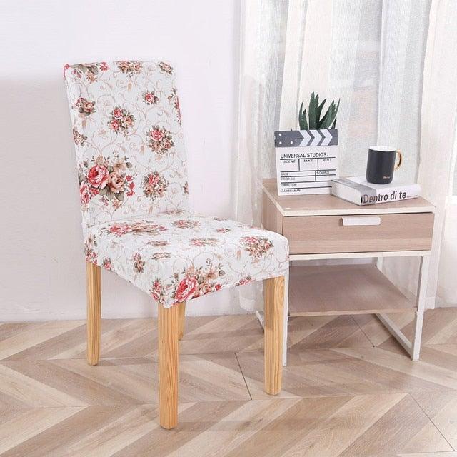 Printed Modern Chair Cover Spandex Stretch Elastic Chair Covers Seat Cover For Dining Room Hotel Wedding Banquet Cover Printed Stretchable Parson Chair Covers for Dining Room Pattern Stretch Dining Chair Slipcover Washable Removable for Kitchen