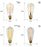 Edison Bulb E27 220V 40W ST64 G80 G95 T10 T45 A19 Retro Ampoule Vintage Incandescent Bulb edison Lamp Filament Light Bulb Decor LED Edison Bulb Dimmable Amber Warm 2700K Antique Vintage Filament Light Bulbs