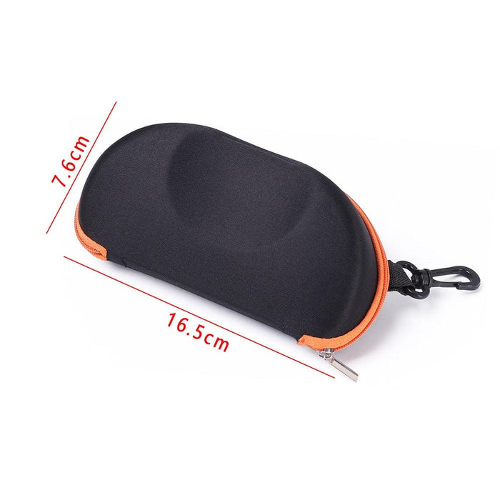 1PC Portable Carabiner EVA Eye Glasses Sunglasses Hard Case Zipper Eyeglasses Protector Box Holder Zipper Protect Case With Clip Fit For Safety Glasses 3D Glasses And Reading Glasses