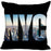 New York Pillow Cover Square Cushion Cover Christmas Zippered Pillow Case for Sofa Bed Home Decor 40*40cm,45*45cm(One Side)