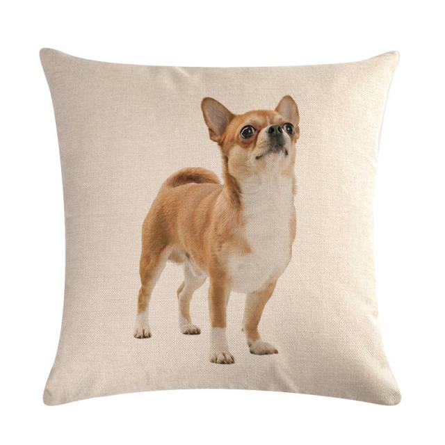 Pet Dog Elegant Design Linen Cotton Throw Pillow Covers Dog Pattern Cotton Throw Pillow Covers Car Sofa Cushion Cover Pillowcases Couch Cushion Cover Home Sofa Bed Decorative Pillows - STEVVEX Decor - 54, Decoration Linen Pillow Case, Decorative Cushion Cases, Decorative Pillow Case, Decorative Pillow Cover, Decorative Pillowcase for sofa, Decorative Throw Pillow, dog cushion cover, Dog Decor, Dog Pillow Cases, Pet Pillow Case, Pillow Case, Pillow Cover, Throw Pillow Covers - Stevvex.com