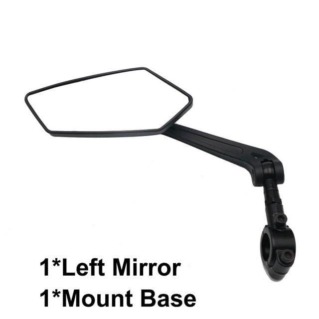 New Scratch Resistant Glass Lens Rear View Mirror Bike Cycling Clear Wide Range Back Sight Rearview Reflector Adjustable Handlebar Rotatable Bicycle Rear View Glass Mirror Wide Angle Acrylic  Safety Mirror New Scratch Resistant Glass Lens