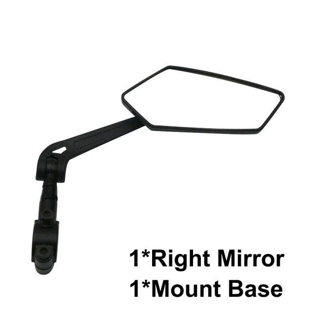 New Scratch Resistant Glass Lens Rear View Mirror Bike Cycling Clear Wide Range Back Sight Rearview Reflector Adjustable Handlebar Rotatable Bicycle Rear View Glass Mirror Wide Angle Acrylic  Safety Mirror New Scratch Resistant Glass Lens