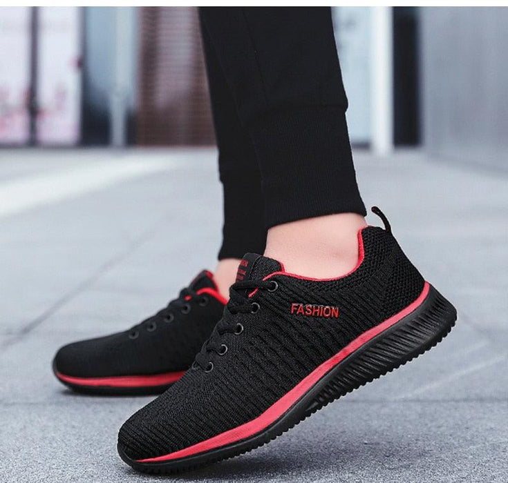 Mens Sport Running Sneakers Fashion Men Casual Shoes Breathable Shoes Walking Sneakers Men's Tennis Black Sneakers Trainers Mesh Flat Breathable Summer Walking Beach Mesh Design