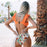 Low-waist Bikinis Set Swimwear Women Swimsuits Bathing Suit Orange Floral Ruffled Bikini Beachwear Bikini Swimsuits Ruffle Floral Two Piece Bathing Suits Printed Halter Neck Swimwear Beachwear