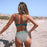 Push Up Floral Bikini Sets Women Two Pieces Swimsuits Women's Bathing Suits Push Up Halter Bandage Bikini Floral Printing Swim Bottoms Two Piece Swimsuits New Girl Beach Bathing Suits Swimwear