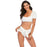 Bikini New 2 Piece Women Swimsuit Women's High Waist Bikini Set Fashion Puff Sleeve Swimwear Set Bathing Suits Solid Color Short Puff Sleeve Summer High Waist Cut Backless Bathing Suit Beachwear