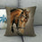 New Animal Pattern Pillow Cover Simple Wind Pillow Set Art Home Decorative Throw Pillow Cover Horse Cotton Linen Cushion for Couch Sofa Bedroom Livingroom Kitchen Car Restoring Ancient Ways Horse Head Decorative Cushion Covers 45x45CM