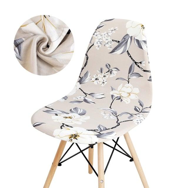 Avangarde Style  Printed Seat Cover For Shell Chair Armless Shell Chair Cover Banquet Home Slipcover Elastic Removable Stretch High Back For Sofa Armchairs