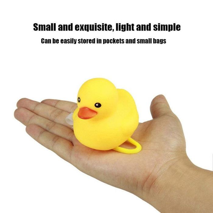 Yellow Small Bike Duck Bicycle Bell Luminous Normal Duck Ducky Bicycle Airscrew Helmet Wind Motor Riding Cycling Lights Horn Rubber Duck Helmet Bike Horn Bell Car Decoration Bicycle Horn