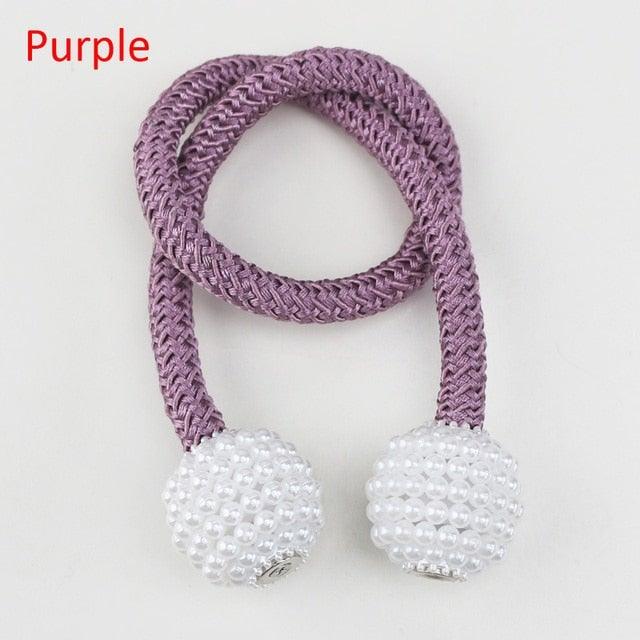 Magnetic Curtain Clip Room Accessories Pearl Ball Curtains Holder Tieback Home Decor Hanging Ball Buckle Tie Back Curtain Tiebacks Pearl Ball Home Curtain Buckle The Most Convenient Tie Backs Weave Clips Rope Straps Holder