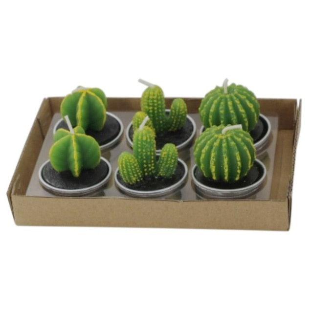 Mini Delicate Succulent Plants Candles Cactus Tea light Candles Handmade Delicate Succulent Cactus Candles Flameless Aromatherapy Candles For Birthday Party Wedding Spa Handmade Aromatherapy Candles For Birthday Party Wedding Home Decor Plant Candle