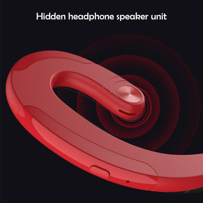 Modern Wireless Bluetooth Headphone Single Earphone Earbuds Exquisite Headset Wireless  Bone Conduction Earphones Business Earbuds Bluetooth 4.1 Headphones Over Ear Hooks Handsfree Bone Conduction Earphones Headphones With Microphone