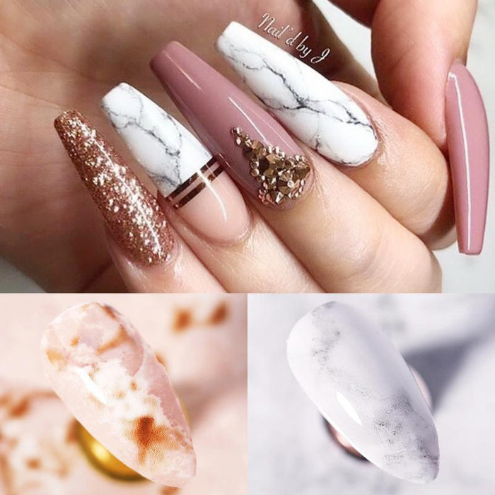 Nail Foils Marble Flower Series Iridescent Nail Art Transfer Sticker Paper Slider Nail Water Decal Design Manicures Decorations  Art Manicures Decoration New Gold Nail Transfer Foils for Nail Arts Nails Supply Holographic Effect Nail Art Foil Stickers Hol