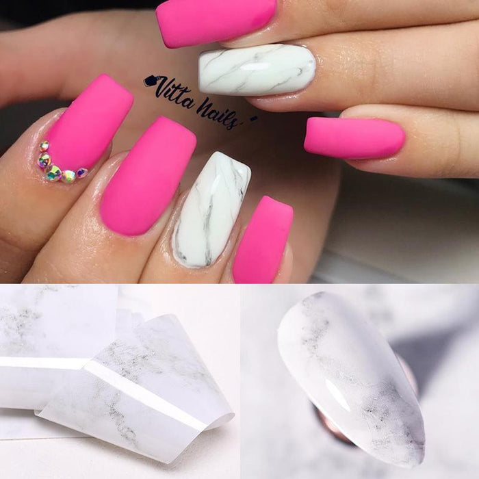 Nail Foils Marble Flower Series Iridescent Nail Art Transfer Sticker Paper Slider Nail Water Decal Design Manicures Decorations  Art Manicures Decoration New Gold Nail Transfer Foils for Nail Arts Nails Supply Holographic Effect Nail Art Foil Stickers Hol