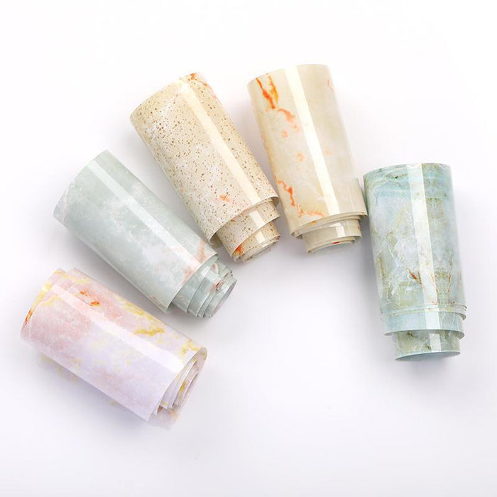 Nail Foils Marble Flower Series Iridescent Nail Art Transfer Sticker Paper Slider Nail Water Decal Design Manicures Decorations  Art Manicures Decoration New Gold Nail Transfer Foils for Nail Arts Nails Supply Holographic Effect Nail Art Foil Stickers Hol