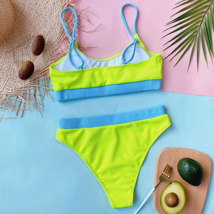 Female Push Up Swimsuit Modern Swimwear For Women Bikinis High Waist Bikini Set Solid Bikini 2 Piece Swimsuit Bathing Suits Women Bathing Suit High Waist Bikini Set Sport Wear Swimming Suit Bikini