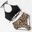 Women Leopard Print Swimsuit Women's Bikini One Shoulder Top High Waist Bottom Two Piece Swimsuits Women Push Up Bikini Set One Shoulder Beachwear Summer Leopard Bathing Suit High Waist Swimwear For Women