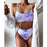 Modern Blue High Waist Bikini Push Up Swimwear Women Dragon Printed Bikini Set Retro Swimsuit Women's High Waist Bikini Swimsuits Twist Push Up Two Piece Bathing Suits Tummy Control Swimwear