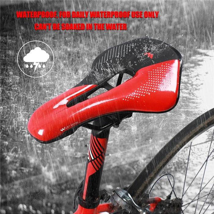 Bike Saddle Mountain Road Bike Seat PU Leather Gel Filled Cycling Cushion Comfortable Shockproof Bicycle Saddle Seat Cushion For Men Comfort Bike Saddle Anti-Slip Bicycle Saddle Waterproof Bicycle Seat For Mountain Bike Seat