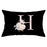 New Light Letter Flower Pillow Covers Alphabet Decorative Pillow Cases ABC Letter Flowers Cushion Covers Black Plush Pillow Case Super Soft Living Room Decorative Cushion Cover Elegant Soft Design 30x50cm