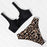 Women Leopard Print Swimsuit Women's Bikini One Shoulder Top High Waist Bottom Two Piece Swimsuits Women Push Up Bikini Set One Shoulder Beachwear Summer Leopard Bathing Suit High Waist Swimwear For Women