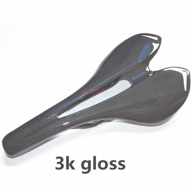 Full Carbon Fiber Bicycle Saddle Road Bike Carbon Saddle Seat Matt Bike Cushion Carbon Fiber Road Bike Saddle Cushion Lightweight Comfortable Bicycle Seat With PU Leather Cover For Road Bike And Mountain Bike