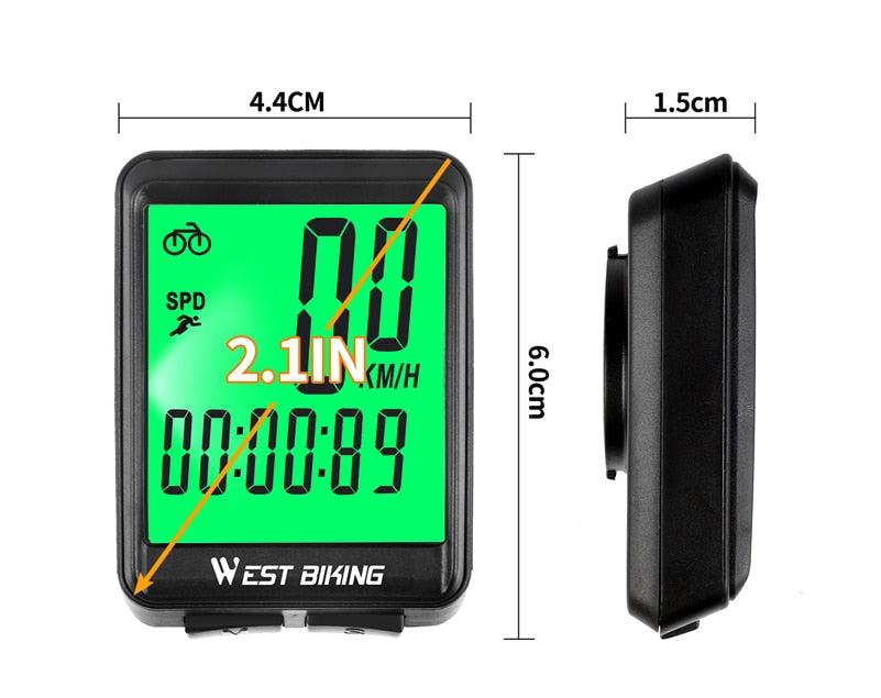 Bicycle Computer Digital Speedometer Backlight Wireless Wired Bike Stopwatch Computer Waterproof Backlight With Digital LCD Display For Outdoor Cycling And Fitness Multi-Function Gifts For Bikers Men