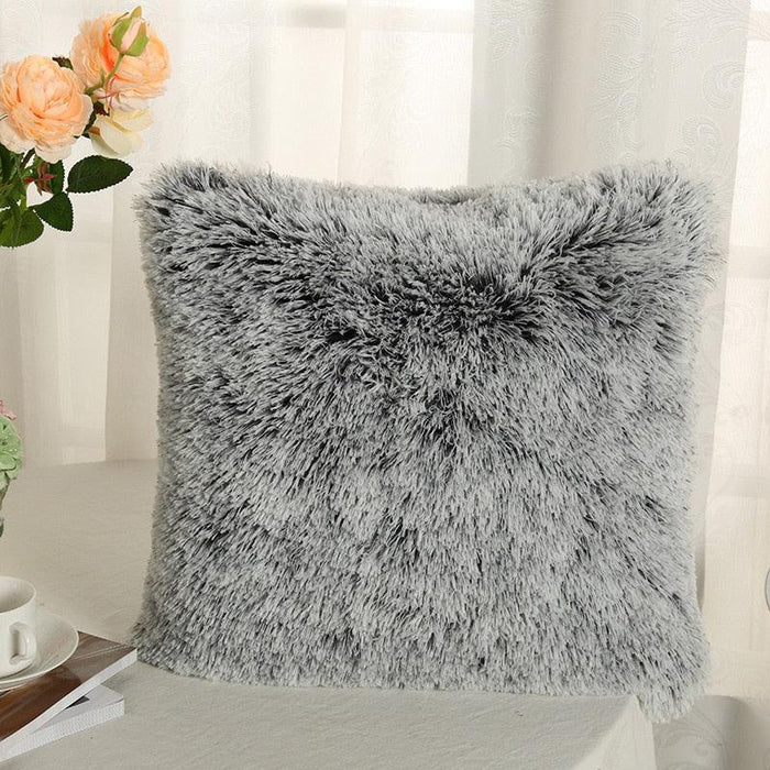 Soft Fur Plush Shaggy Fluffy Pillow Cover Decorative Cushion Covers For Home Living Room Sofa Decor Luxury Faux Fur Throw Pillow Cover Decorative Plush Pillow Case Cushion Cover Shell for Sofa Bedroom Car 43x43cm